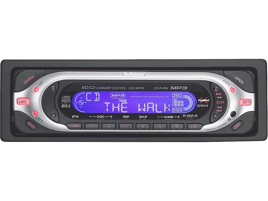 Sony CDX-MP40 CD/MP3 Receiver with CD Changer Controls at Crutchfield