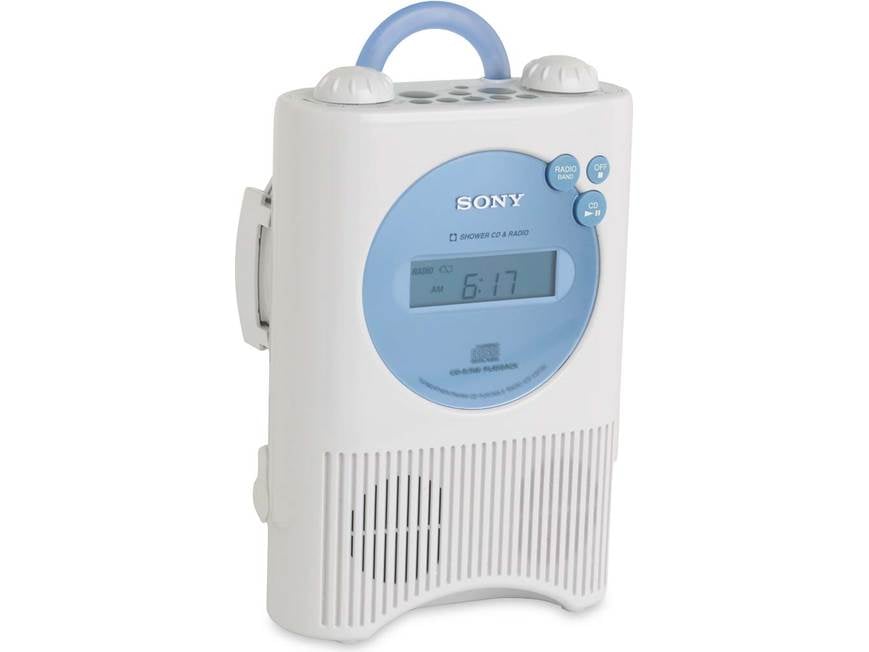 Sony ICF-CD73V CD/AM/FM/TV/weather shower clock radio at Crutchfield