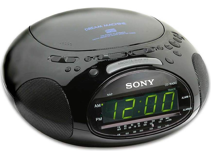 Sony ICF-CD831 (Black) Clock radio with CD player and dual alarm