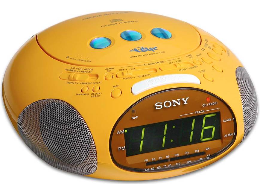 Sony ICF-CD831 (Black) Clock radio with CD player and dual alarm