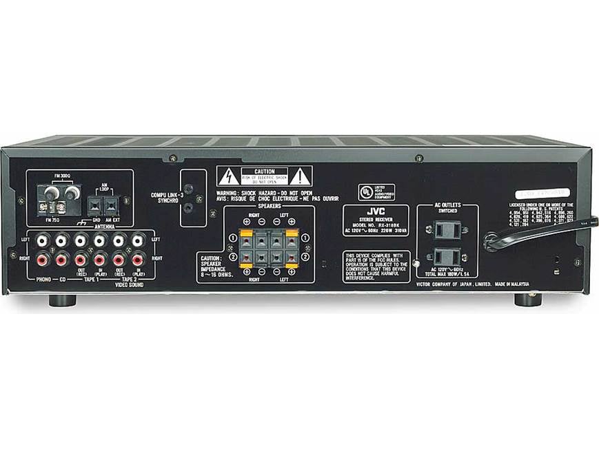 JVC RX-318BK Stereo receiver at Crutchfield