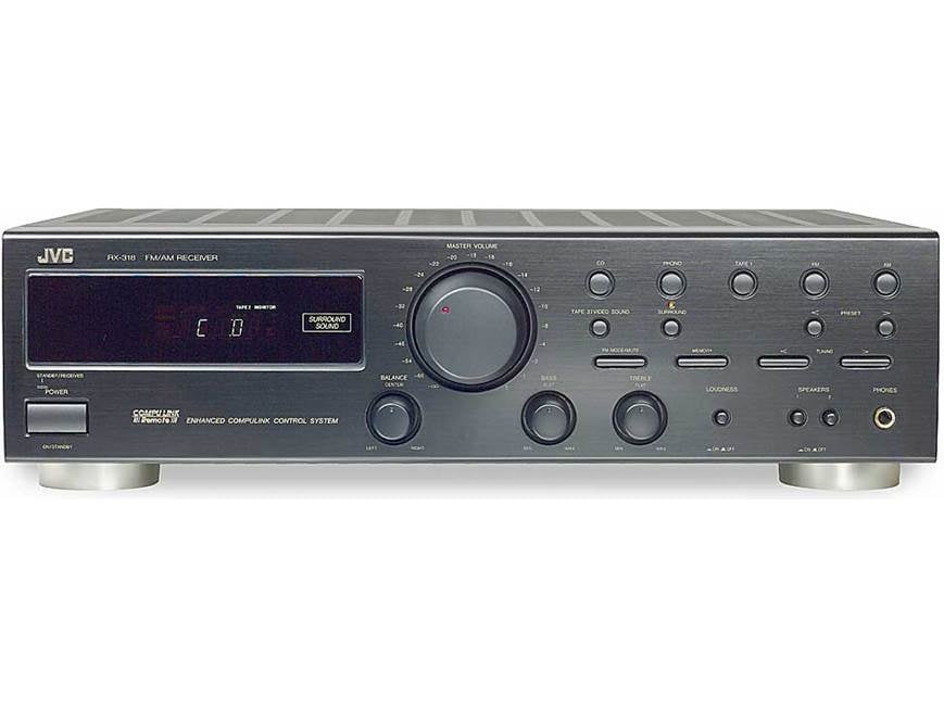 JVC RX-318BK Stereo receiver at Crutchfield