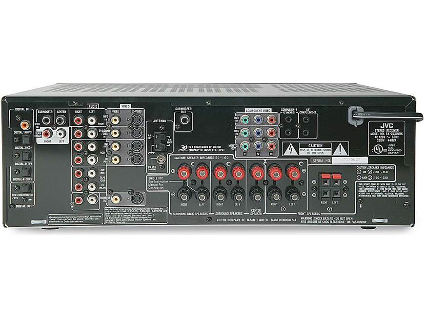 JVC RX-6032V オーディオ/ビデオコントロールレシーバー JVC RX-6030V / RX-6032V (Black) Home theater receiver with Dolby