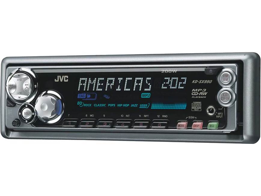 JVC KD-SX990 CD/MP3 Receiver with CD Changer controls at Crutchfield