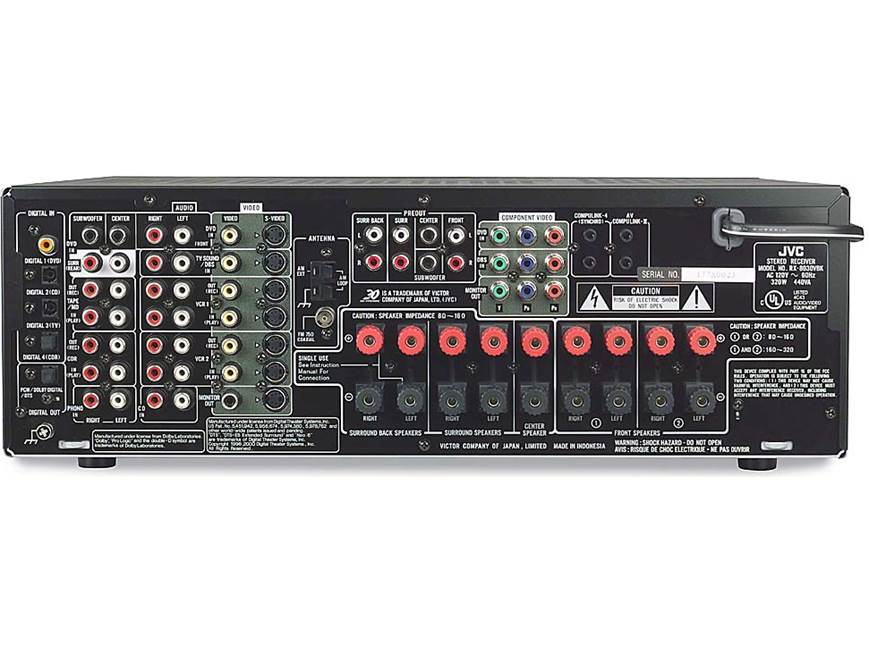 JVC RX-8030V Home theater receiver with Dolby Digital EX, DTS-ES