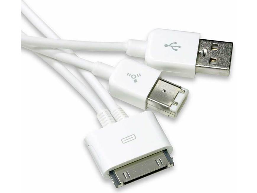 ポータブルプレーヤー iPod Dock Connector to USB2.0+FireWire Apple iPod™ USB 2.0 + FireWire® Cable at Crutchfield