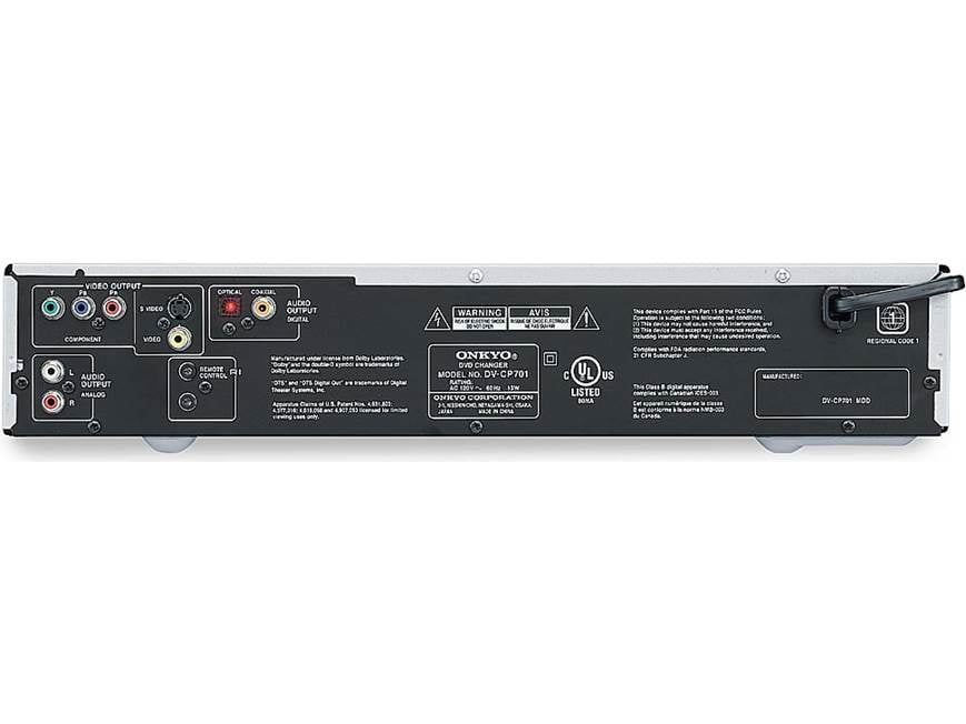 Onkyo DV-CP701 (Black) 6-disc carousel DVD/CD changer (Black) at