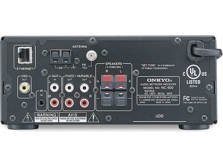 Onkyo NC-500 Stereo receiver with Net-Tune PC networking at