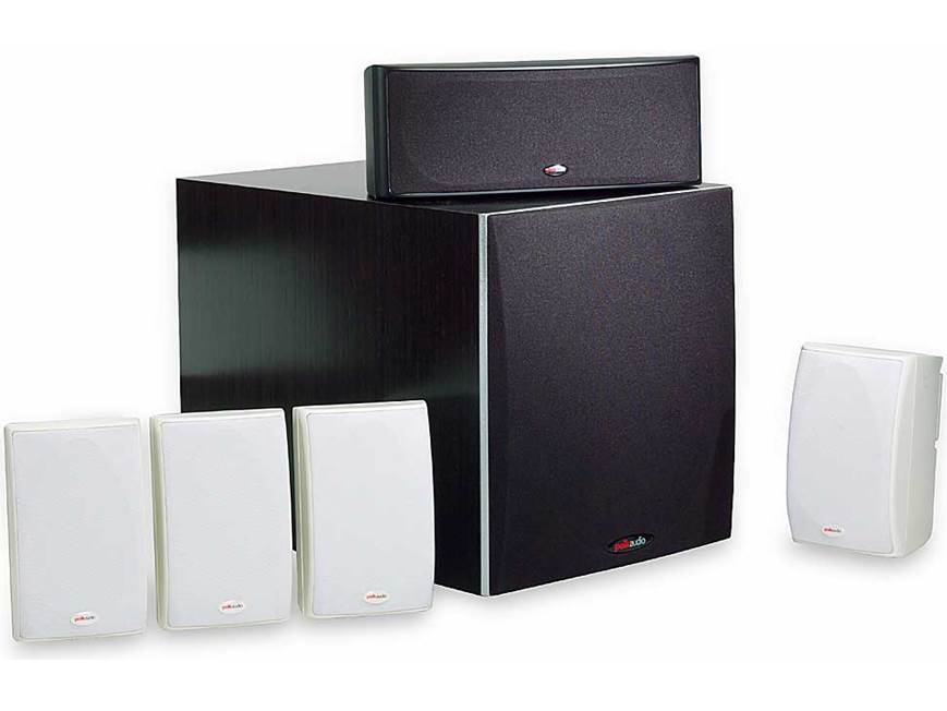 Polk Audio RM6700 (White w/ black center channel and sub) Home