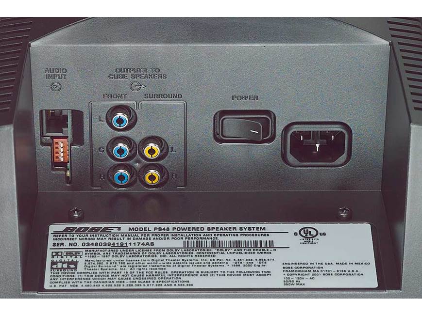 Bose® Lifestyle® 48 System (System with black satellites) DVD home