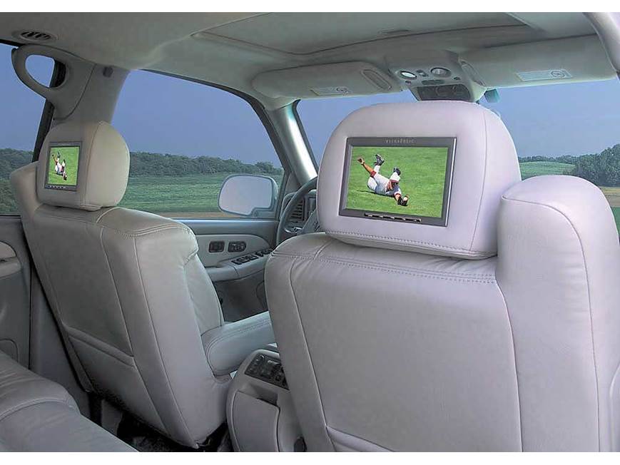 Vizualogic Video Headrests Package (Shale) Two leather headrests