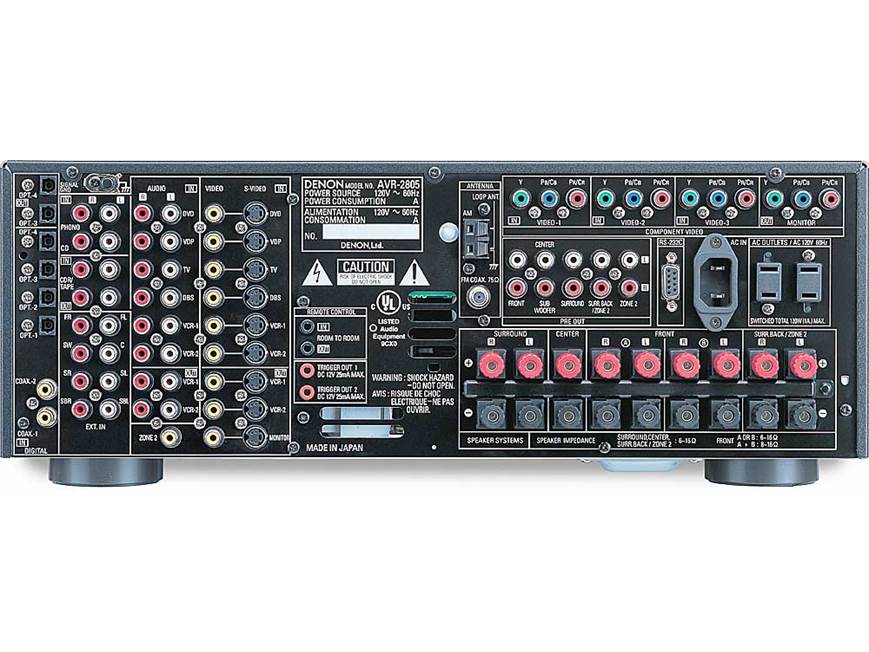 Denon AVR-2805 (Black) Home theater receiver with Dolby Digital EX