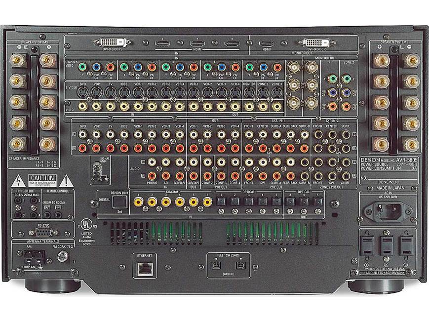 Denon AVR-5805 THX Ultra2-certified home theater receiver with 170