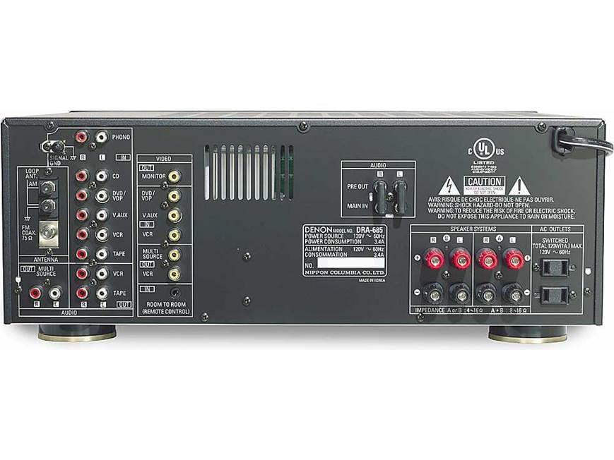 Denon DRA-685 Stereo receiver with dual-room/dual-source A/V
