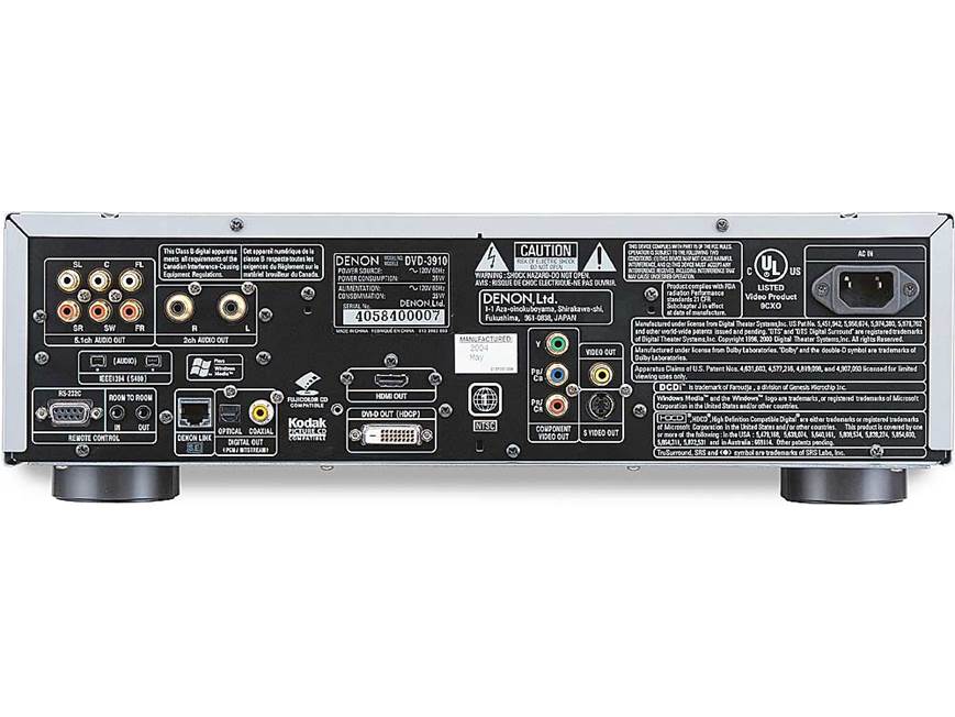 Denon DVD-3910 (Black) Universal DVD/CD/SACD/DVD-Audio player with