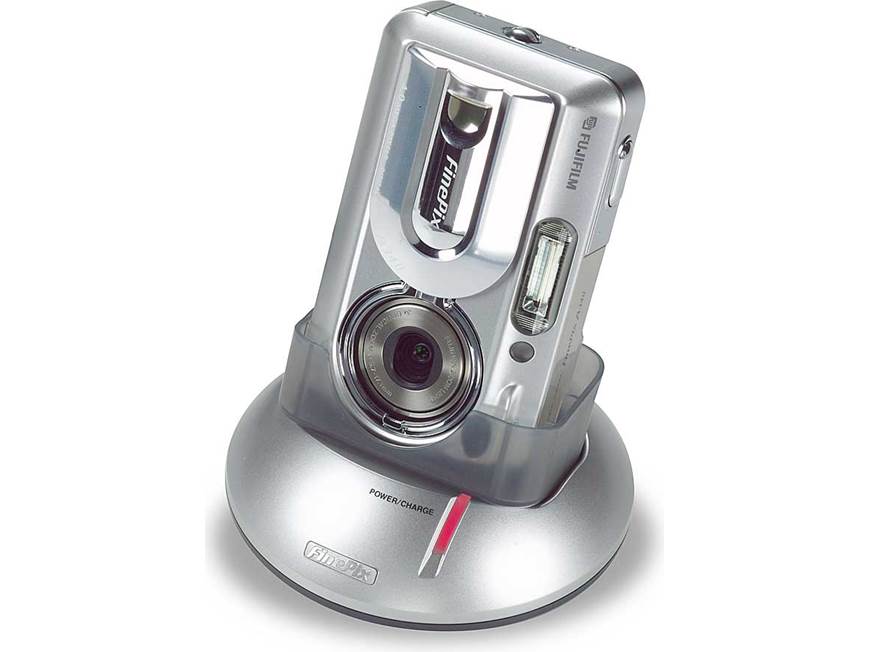 Fujifilm FinePix A340 4-megapixel digital camera with cradle at