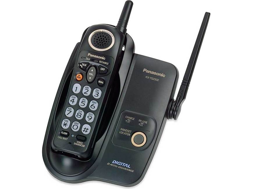 Panasonic KX-TG2302B 2.4 GHz cordless telephone at Crutchfield