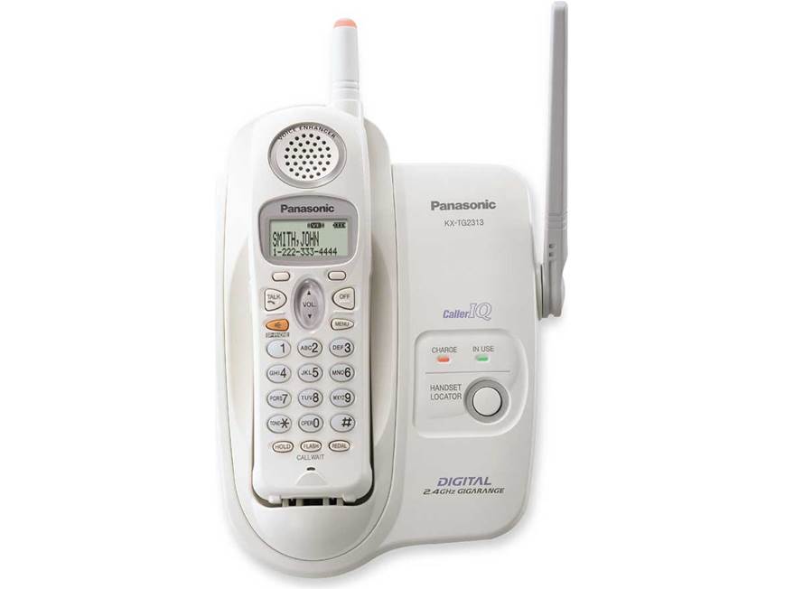 Panasonic KX-TG2313W 2.4 GHz cordless telephone at Crutchfield