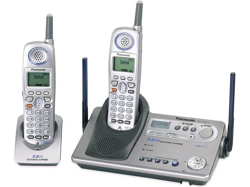 Panasonic KX-TG5212M 5.8 GHz expandable cordless phone system with
