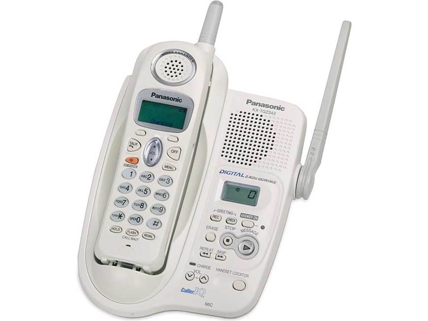 Panasonic KX-TG2343W 2.4 GHz cordless phone with answering machine