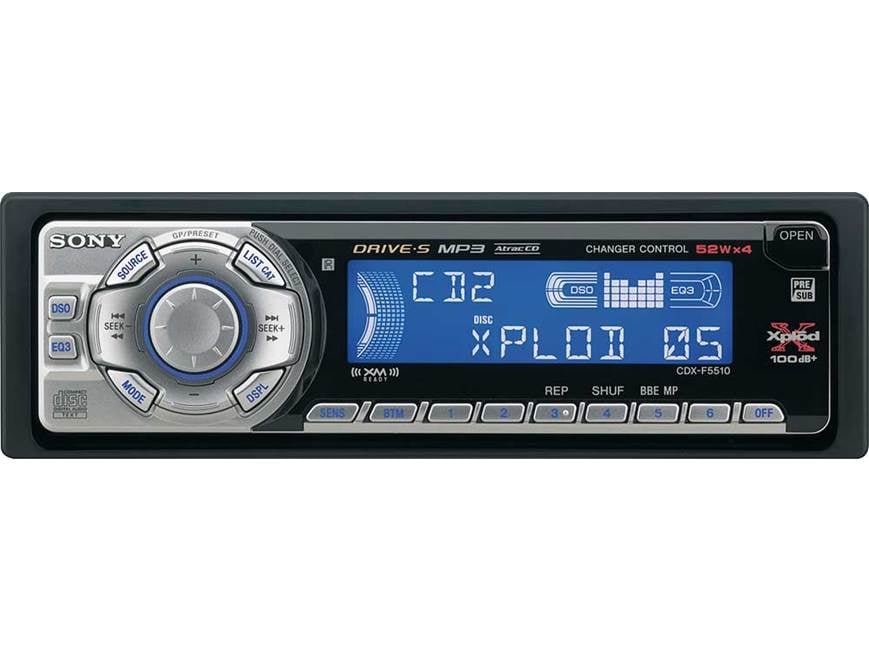 Sony CDX-F5510 CD receiver with MP3 playback at Crutchfield