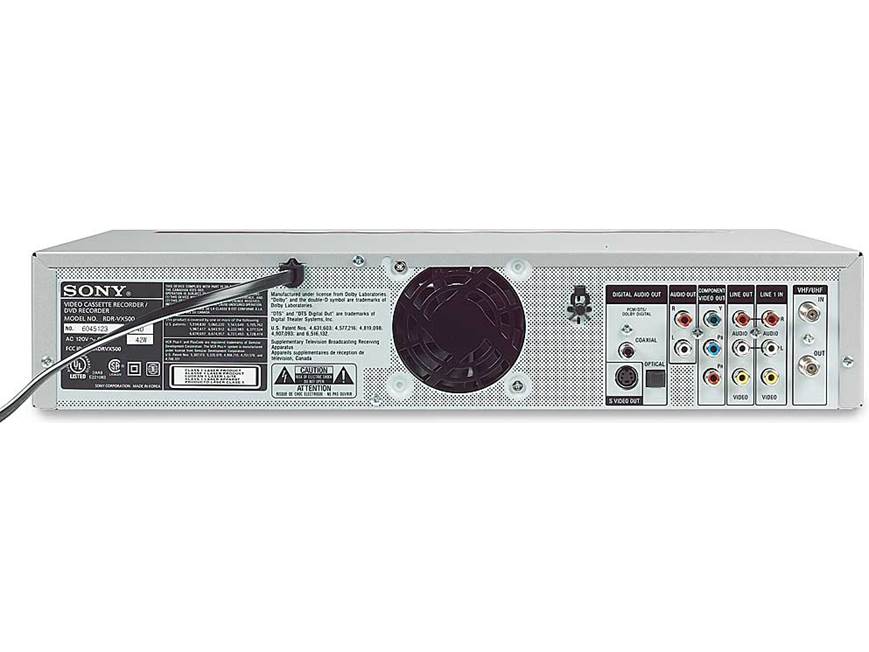 Sony RDR-VX500 Combination DVD recorder + HiFi VCR at Crutchfield