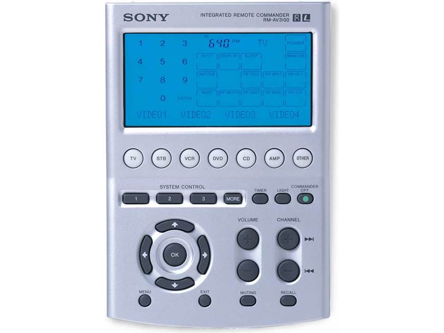 Sony RM-AV3100 Universal learning touchscreen A/V remote at