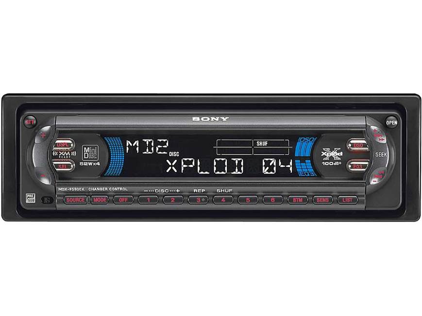 Sony MDX-F5800 MD receiver with CD/MD changer controls at Crutchfield