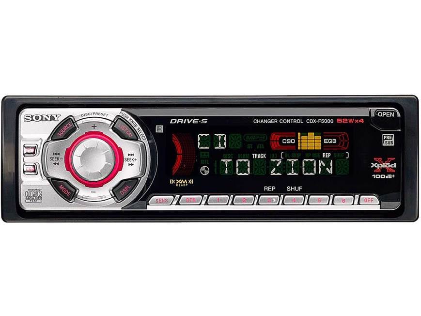 Sony CDX-F5000 CD receiver with CD changer controls at Crutchfield