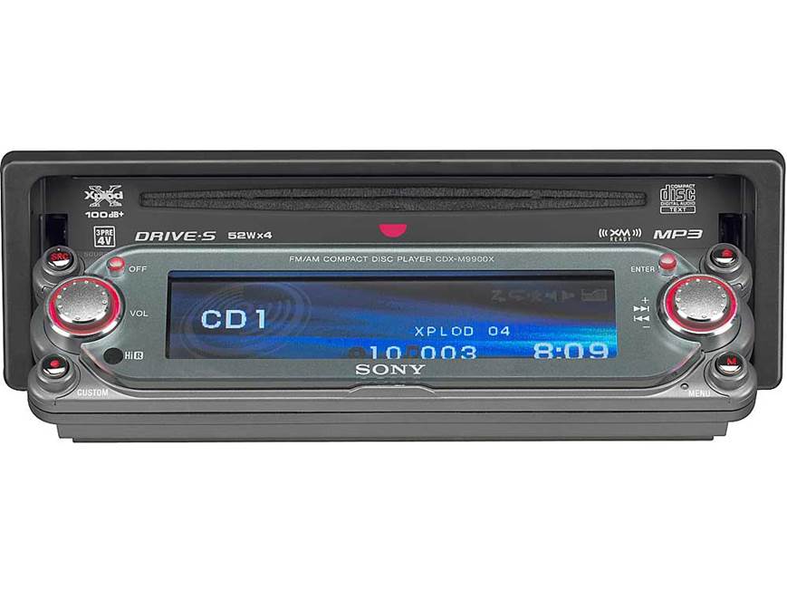 Sony CDX-M9900 CD/MP3 receiver with CD changer controls at Crutchfield