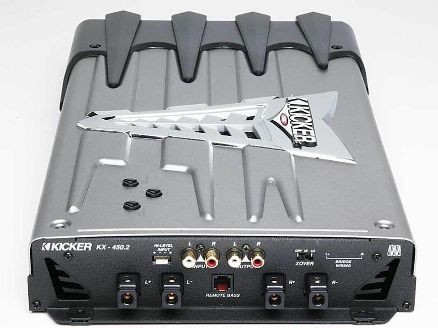 Kicker KX450.2 2-channel car amplifier 150 watts RMS x 2 at
