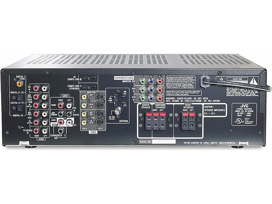 JVC RX-6040B Home theater receiver with Dolby Digital, DTS, Pro
