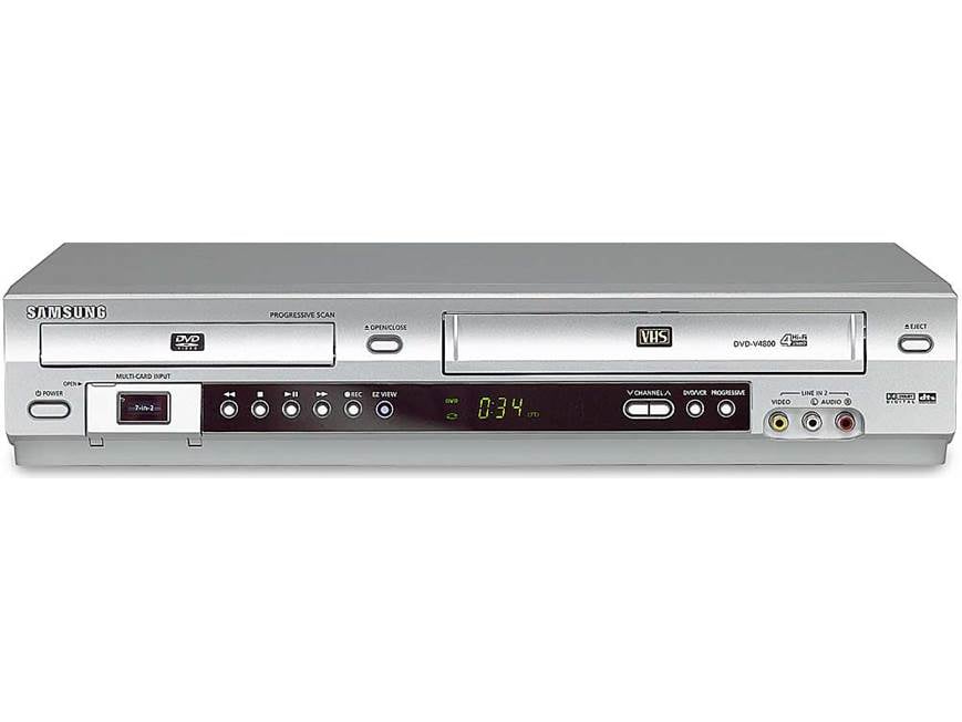 Samsung DVD-V4800 DVD/VCR combo with multi-memory card slot at