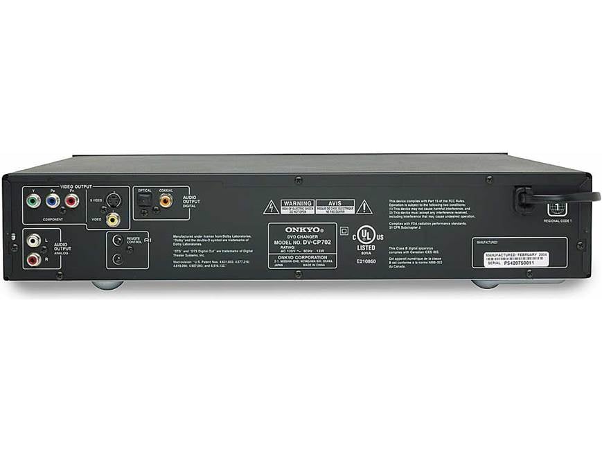Onkyo DV-CP702 6-disc carousel DVD/CD changer at Crutchfield