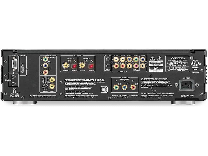 Onkyo DV-SP1000 THX® Ultra DVD/CD/SACD/DVD-Audio player at Crutchfield