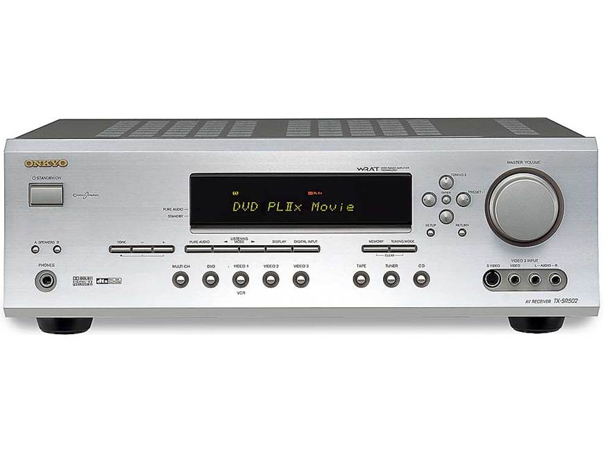 ONKYO DVDコンポ シルバー Onkyo TX-SR502 (Silver) Home theater receiver with Dolby Digital