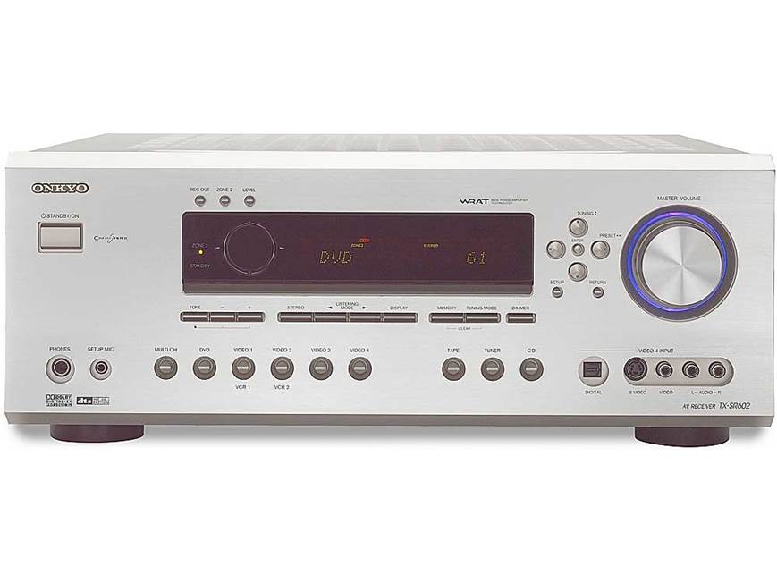 Onkyo TX-SR602 (Silver) Home theater receiver with Auto Speaker