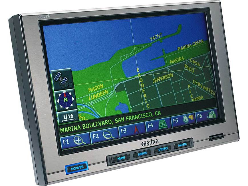 カーナビ Clarion GCX710 Car Navigation 7-inch Clarion N.I.C.E. Portable car navigation/MP3 player system with 7