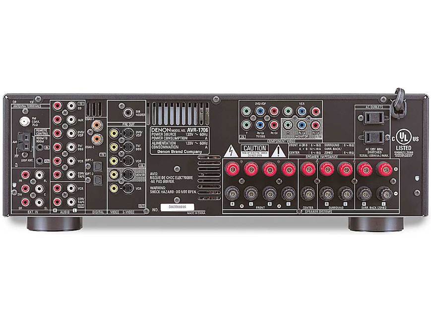 Denon AVR-1706 7-channel home theater receiver at Crutchfield