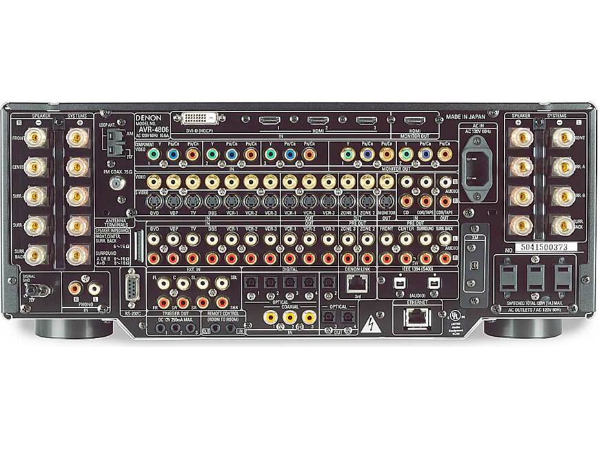 Denon AVR-4806 (Black) THX® Ultra2 home theater receiver with
