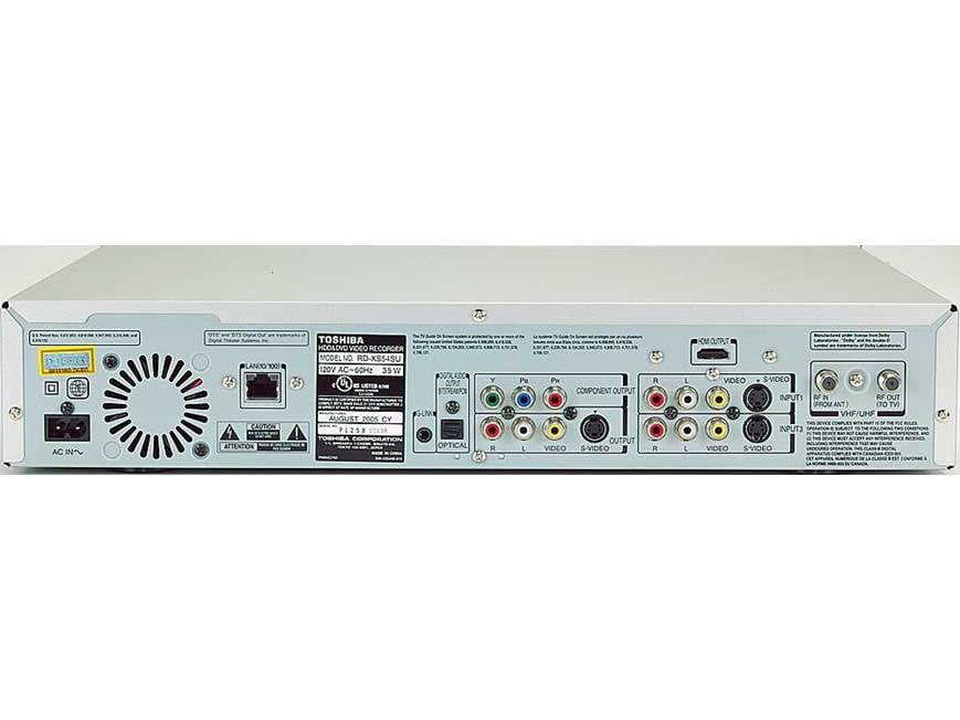 Toshiba RD-XS54 DVD recorder + 250GB DVR with TV Guide On Screen
