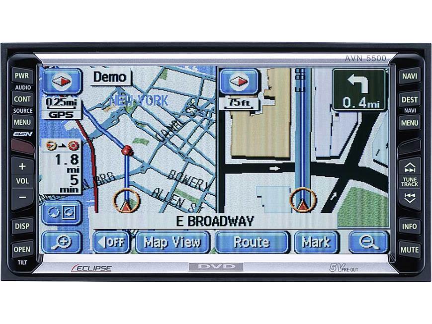 Eclipse AVN5500 In-dash DVD/CD receiver with DVD navigation at