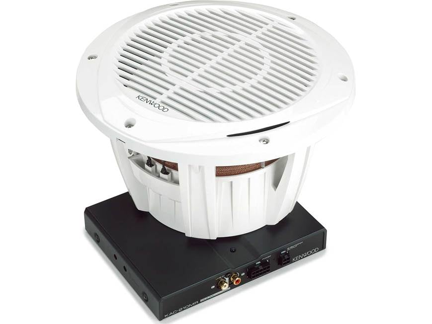 Kenwood Marine Bass Package (White KFC-W250MRW subwoofer) Includes