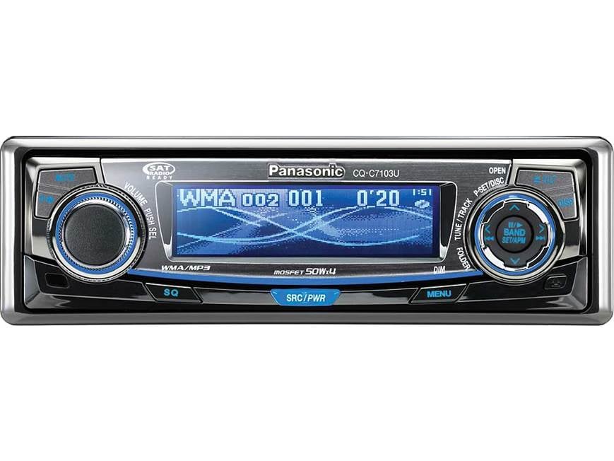 Panasonic CQ-C7103U iPod-ready CD player with MP3/WMA playback at
