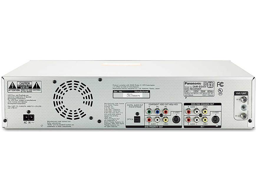 Panasonic DMR-ES40VS Combination DVD recorder/HiFi VCR at Crutchfield