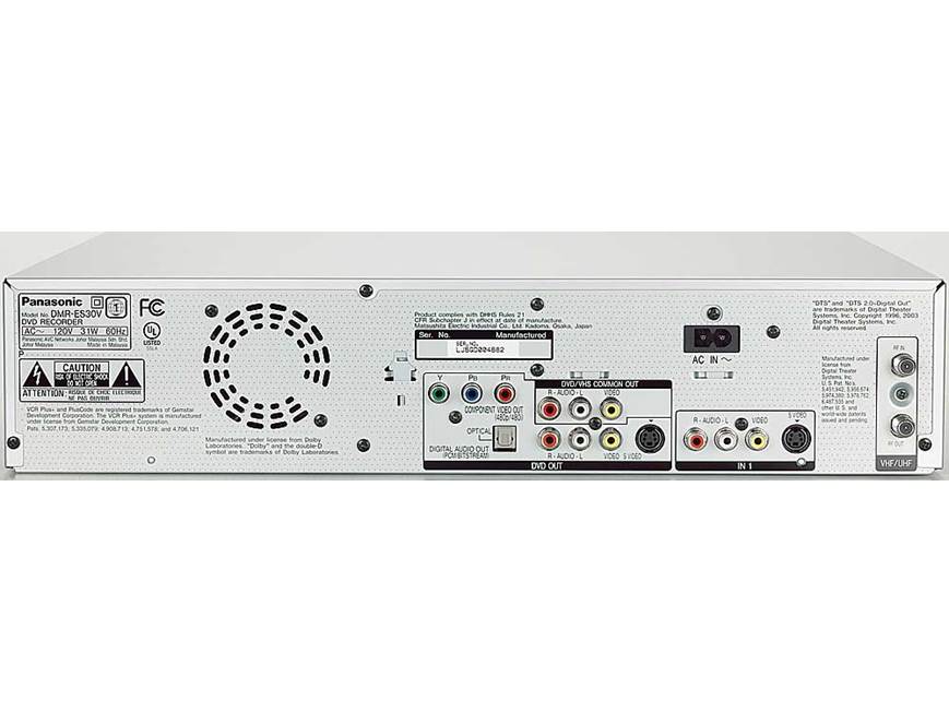 Panasonic DMR-ES30VS Combination DVD recorder + HiFi VCR at