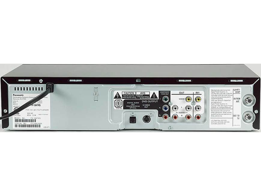 Panasonic PV-D4745 (Black) Combination DVD/CD player + HiFi VCR