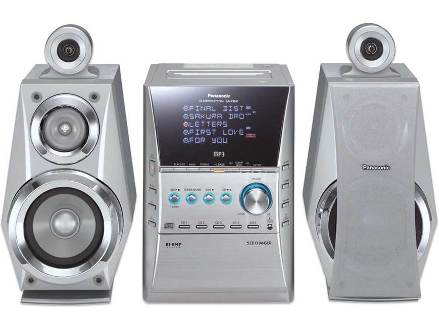 Panasonic SC-PM41 5-CD/AM/FM shelf system at Crutchfield