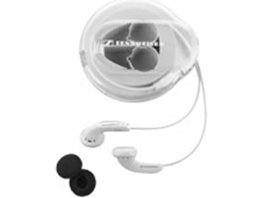 Sennheiser MX 500 Earbud headphones with volume control at Crutchfield