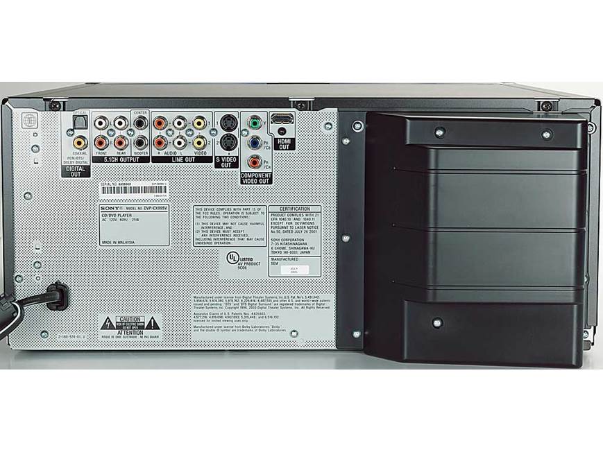 Sony DVP-CX995V 400-disc DVD/CD/SACD changer with digital video